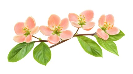 Obraz premium Detailed Illustration of Serviceberry Shrub with Soft Shadows