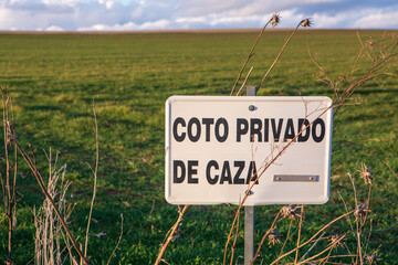 private hunting ground sign europe spain