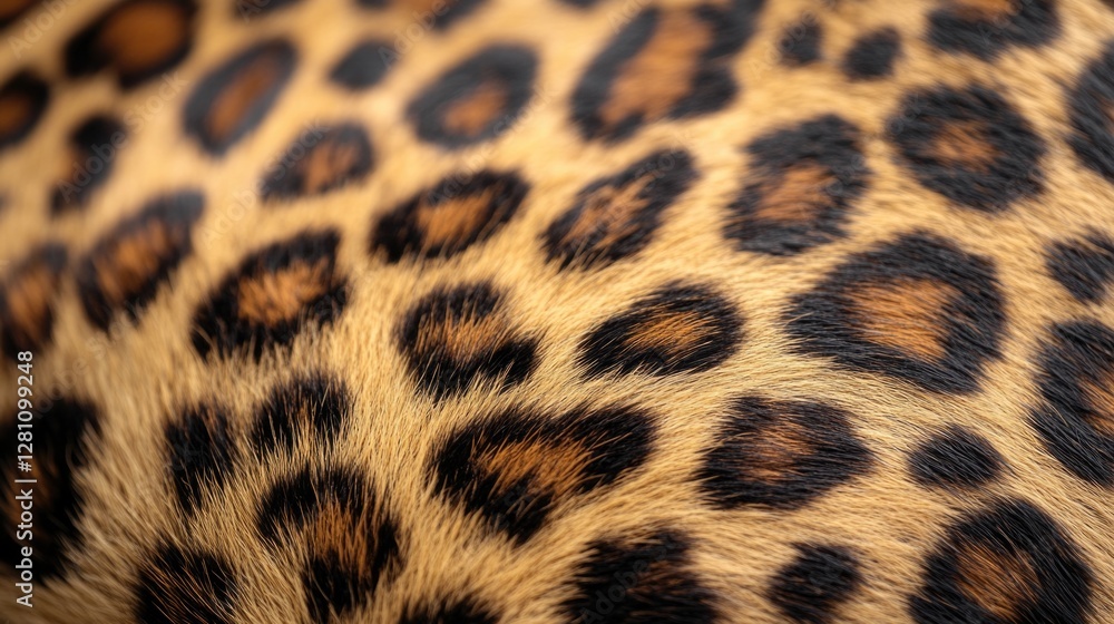 Poster this is a close-up photo of a leopard's fur, showcasing the intricate texture and distinct rosette p