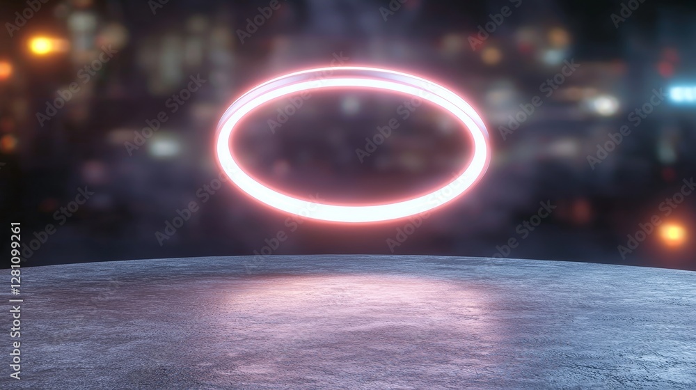 Poster futuristic technology is represented by a tech hud interface hologram