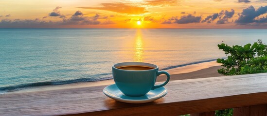 Serene Sunrise Coffee: A Tropical Getaway