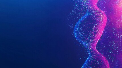 Scientific framework. Genetic linkage. Human genome. Presentation backdrop. Genetic thread against blue. Sequenced genome DNA. Lost genetic data. DNA chain. 3D visualization