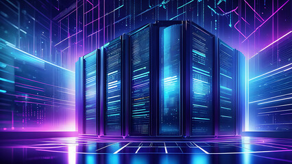 cloud technology with binary code background