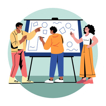 Artwork workshop illustration in flat style 