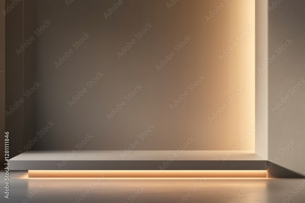 Poster Modern minimalist design featuring soft gradients with ample space for text placement in a contemporary setting. Generative AI