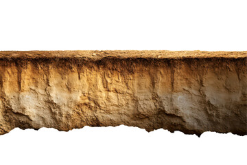 Detailed Layered Soil Profile with Rich Brown and Yellow Tones