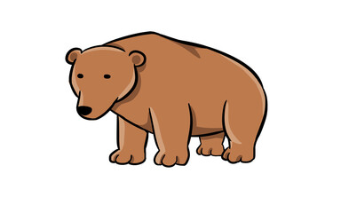 buHand drawn picture of brown bear vector