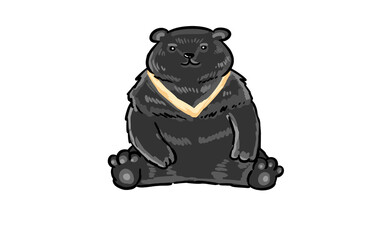 Hand drawn picture of buffallo bear