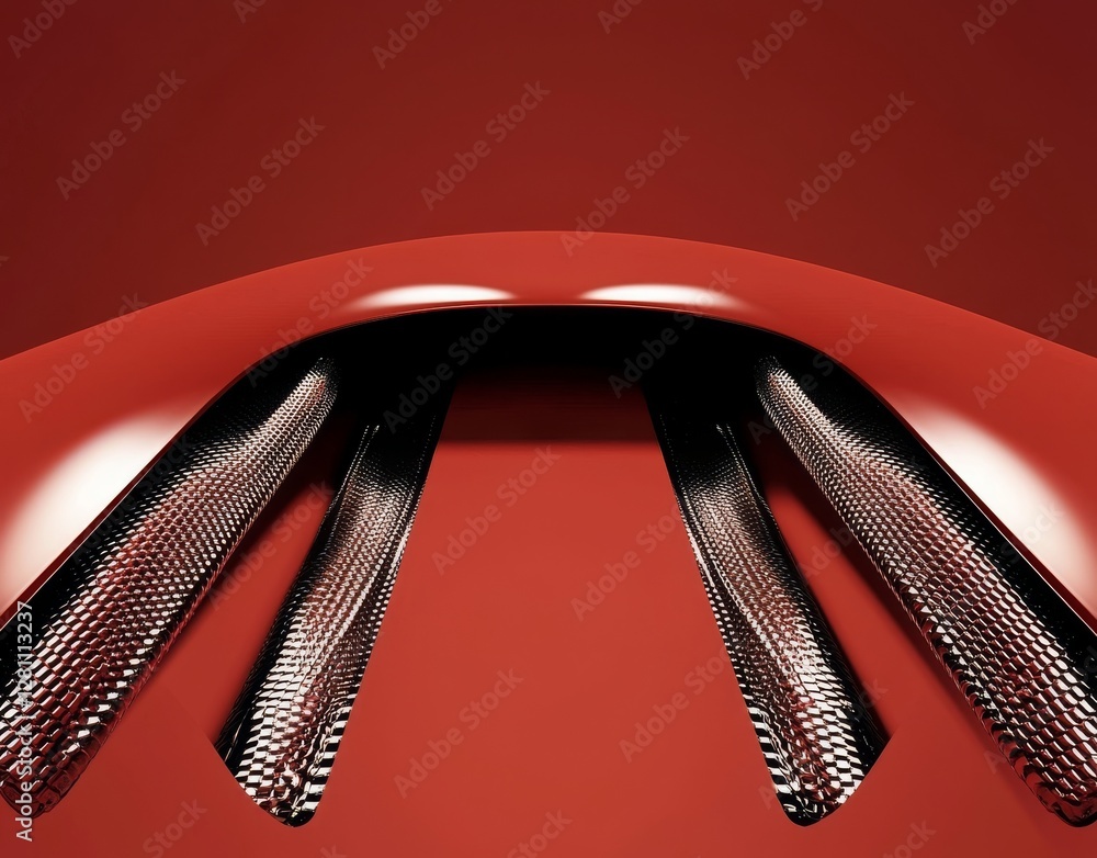 Poster dashed line with horizontal dashes and dash stripes