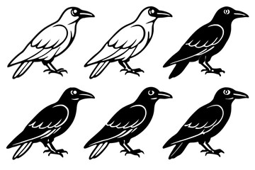 Crow Line Art Bundle