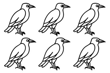 Crow Line Art Bundle