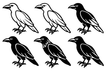 Crow Line Art Bundle