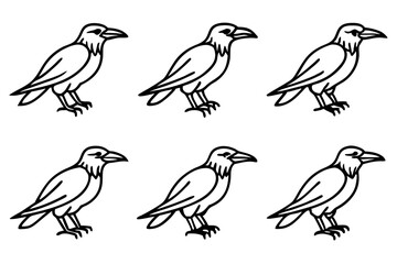 Crow Line Art Bundle
