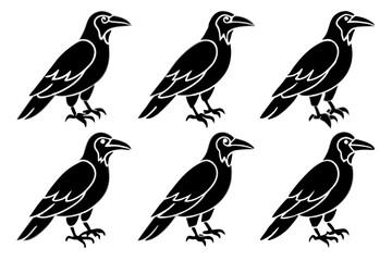 Obraz premium Crow Line Art Bundle