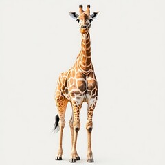 Obraz premium A close up photograph of a giraffe standing tall