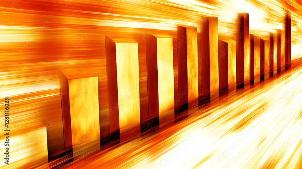Poster dynamic business growth visualization abstract setting digital artwork energetic environment macro v