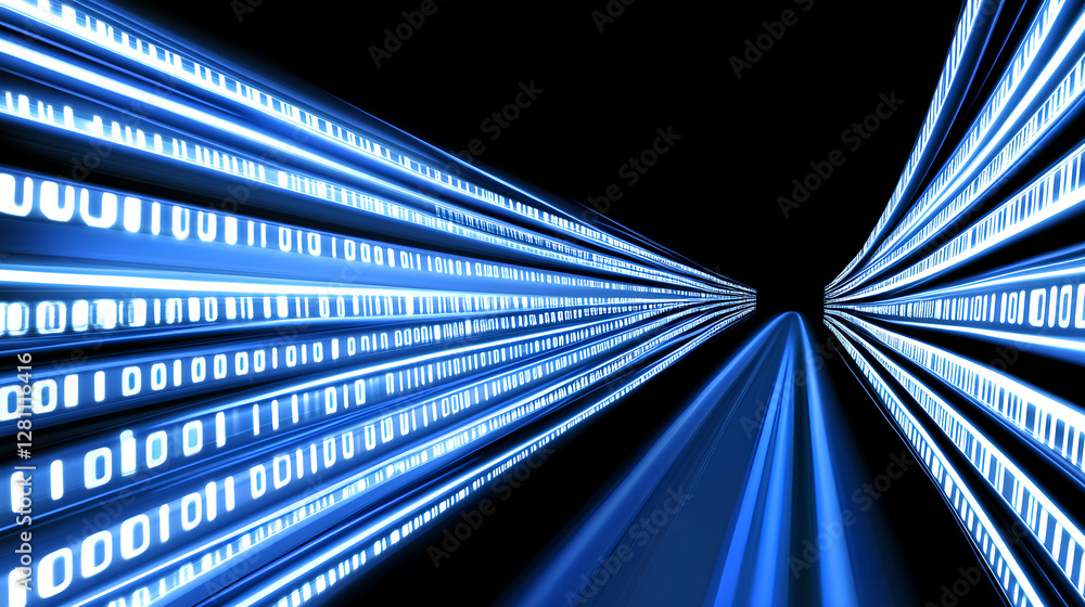 Poster digital innovation in action a vivid binary data stream virtual space graphic visuals futuristic per