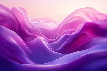 Obraz premium Abstract pink and purple flowing fabric waves.