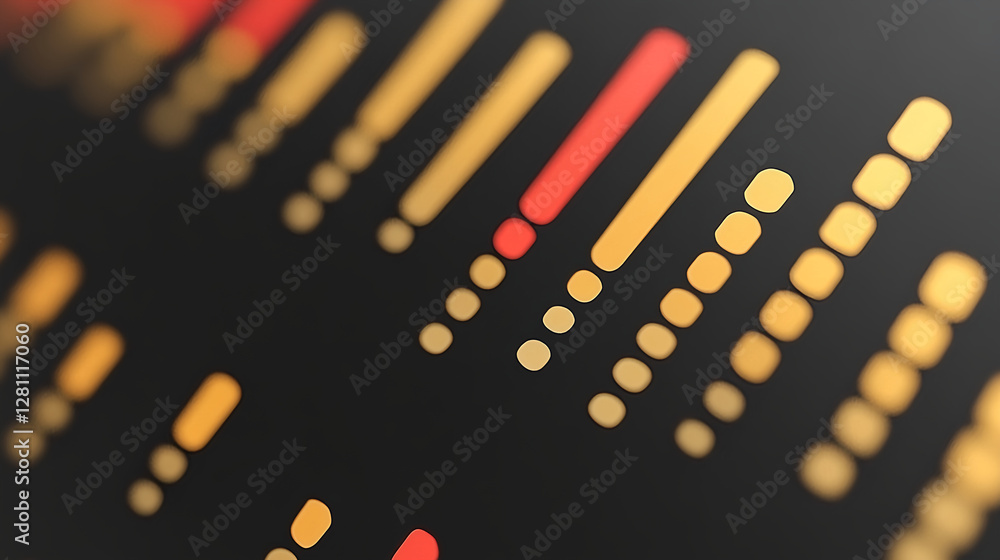 Poster dynamic data visualization elements digital interface graphic design abstract background close-up vi