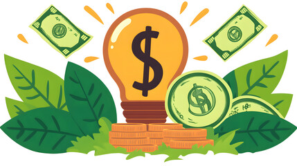 Investment strategies for financial growth money management wealth creation graphic design creative environment top view