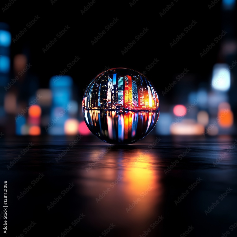 Poster a futuristic 3d blob crafted entirely from holographic light, featuring dynamic geometric patterns a