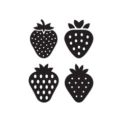 Fresh Strawberry Vector Icon for Food and Fruit Design. Minimal Strawberry Icon in Flat and Outline Style. Juicy Strawberry Vector Illustration for Healthy Food Concepts