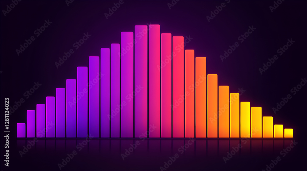 Aufkleber vibrant audio visualization display digital space graphic art modern design eye-level view sound fre