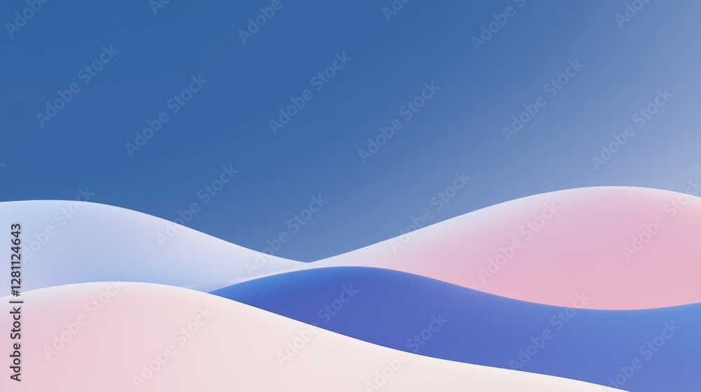 Poster hologram stock features a multicolored violet-blue gradient abstract background