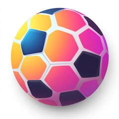 Fototapeta premium Colorful Abstract Soccer Ball Design