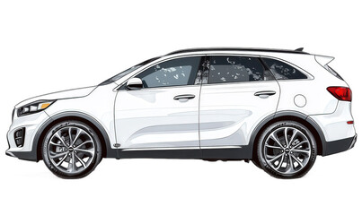 Fototapeta premium The side of an SUV car