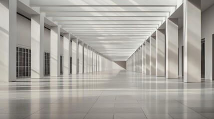 In a high-tech server room, rows of sleek servers shimmer with a tasteful mix of blue and white lights, highlighting a sophisticated network of technology in an organized setting