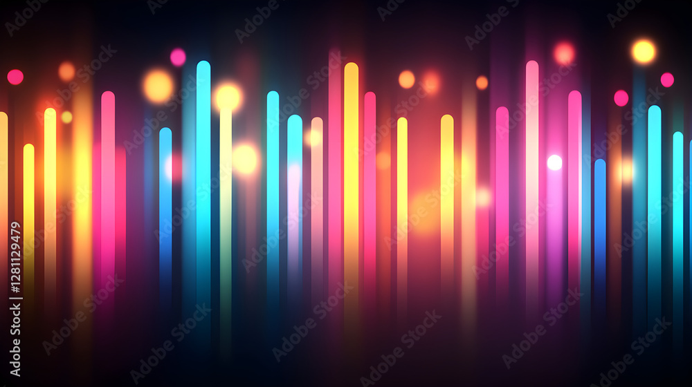 Poster dynamic color spectrum visuals digital space abstract art vibrant environment aesthetic viewpoint mo