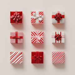 Festive Red and White Christmas Gifts