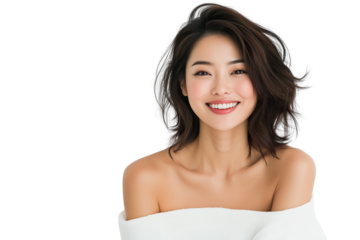 Thai Joyful Woman with healthy skin, beauty concept
