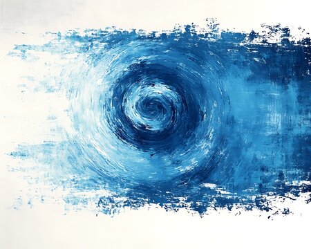 The swirling vortex of blue color is the image subject - Powered by Adobe