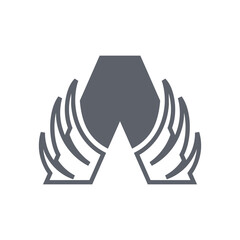 Modern Minimalist  Letter A Wing Logo Design