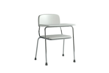 Simple school desk on white isolate background