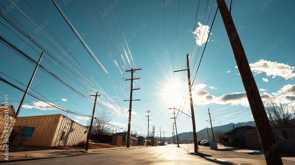 Aufkleber this advanced power line, integrated into a smart grid, employs sensors and communication devices to