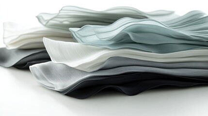 Elegant Textured Fabric in Soft Shades of Blue and Gray Tones