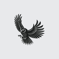 Majestic Flying Eagle Vector Logo – Bold and Dynamic Design
