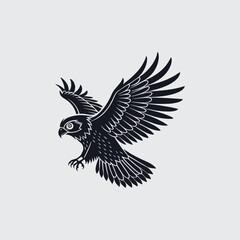 Majestic Flying Eagle Vector Logo – Bold and Dynamic Design
