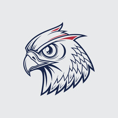 Fierce Eagle Head Vector Logo – Bold and Powerful Design
