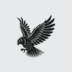 Majestic Flying Eagle Vector Logo – Bold and Dynamic Design
