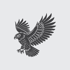 Majestic Flying Eagle Vector Logo – Bold and Dynamic Design

