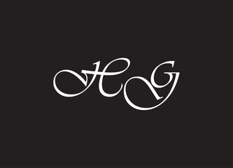 HG letter logo and initial logo design
