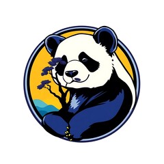 Obraz premium Vibrant Pop Art Panda Illustration for Trendy T-Shirt Logo Design
