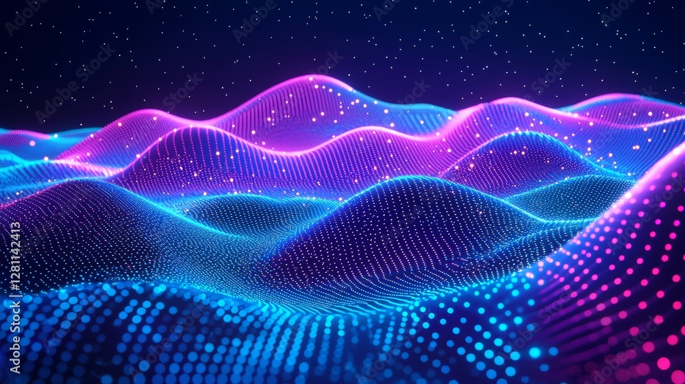 Aufkleber a neural network set in a cyber city, representing digital technology and information security. a 3d