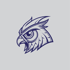 Fierce Eagle Head Vector Logo – Bold and Powerful Design
