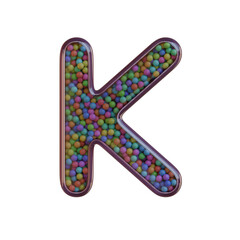 Colorful Balls 3D Alphabet PNG Letters