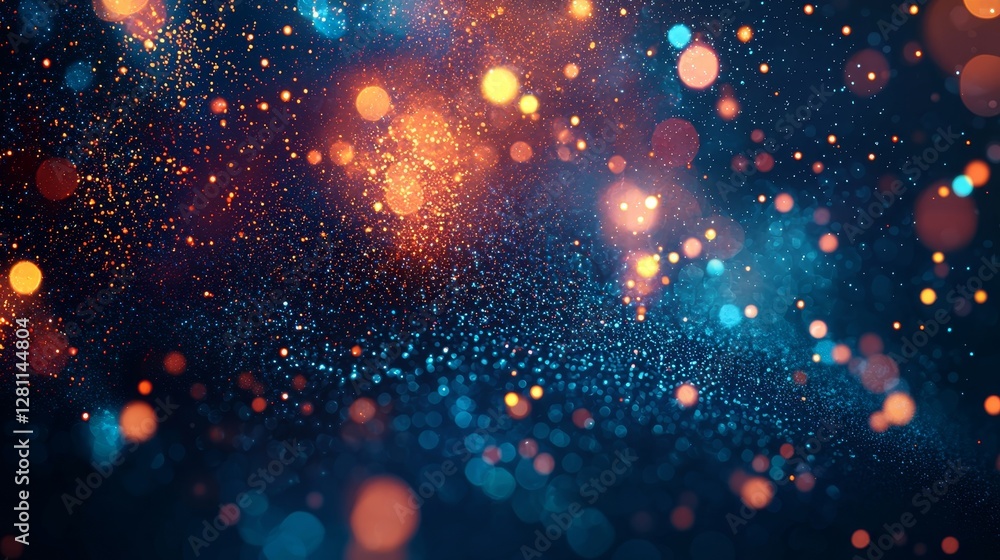 Poster a stream of musical melodies. an abstract background with a pattern of dots and lines. 3d rendering.
